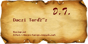 Daczi Teréz névjegykártya