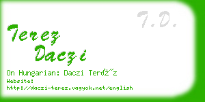 terez daczi business card